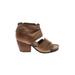 otBt Heels: Tan Solid Shoes - Women's Size 8 1/2 - Open Toe