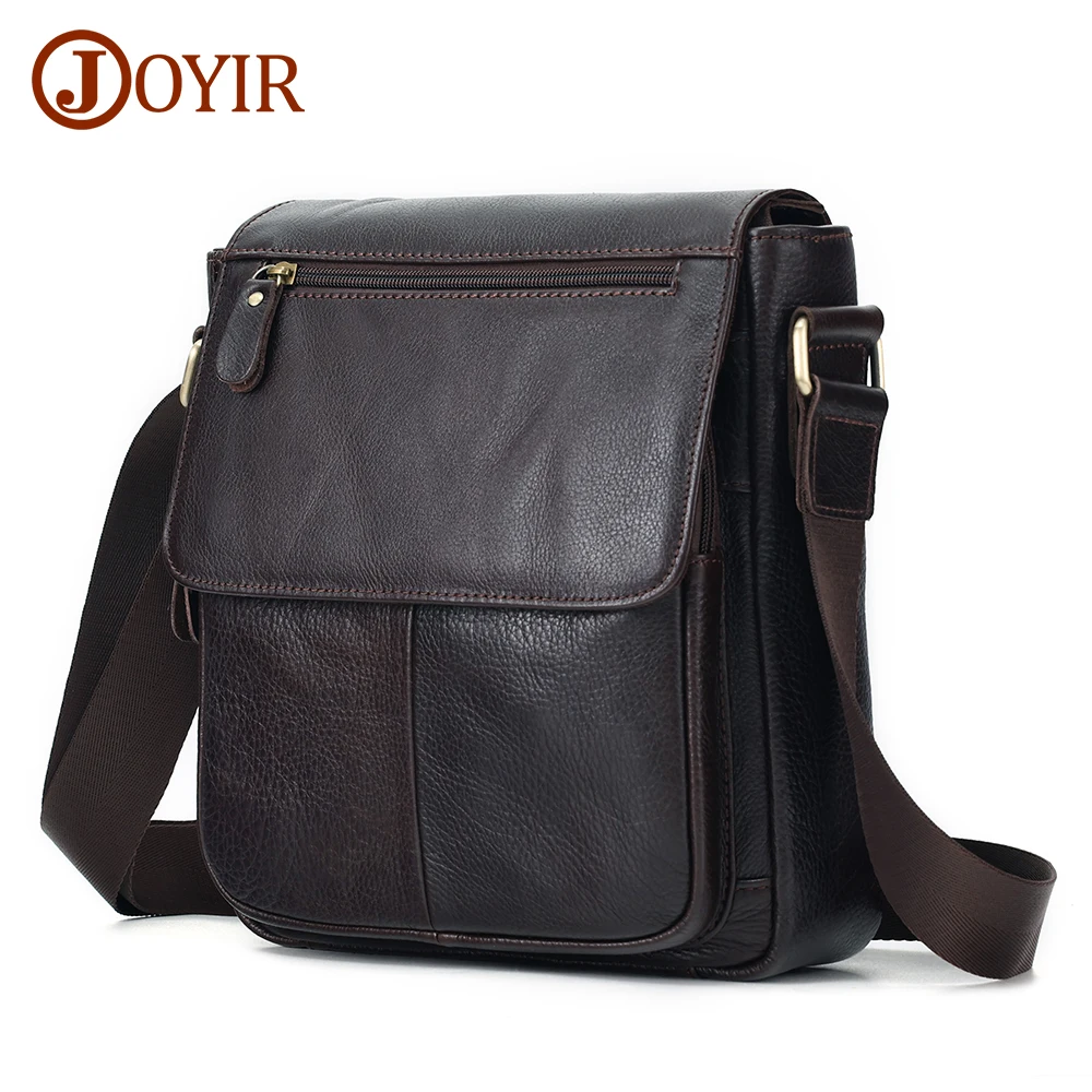 JOYIR véritable cuir de vachette hommes Vintage sacs à main rabat hommes sacs à bandoulière décontracté sacs de messager mode sac à bandoulière