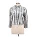 INC International Concepts Faux Fur Jacket: Short Silver Jackets & Outerwear - Women's Size Large