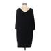 Eileen Fisher Casual Dress - Sweater Dress: Black Solid Dresses - Women's Size Medium