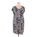 Modamix By Brandon Thomas Casual Dress - Sheath: Purple Jacquard Dresses - Women's Size 18 Plus