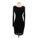 Guess Casual Dress - Sweater Dress: Black Jacquard Dresses - Women's Size 4