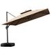 Arlmont & Co. Outdoor 132" X 132" Double Top Square Umbrella w/ wheeled Base in Brown | Wayfair 4D3B0594264A4B4D997EBAF54E010D58