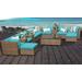 Laguna 14 Piece Outdoor Wicker Patio Furniture Set 14a in Aruba - TK Classics Laguna-14A-Aruba