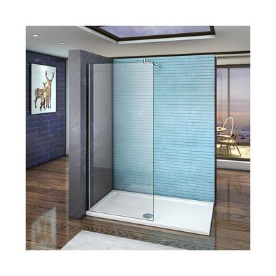 160x200 cm Walk-IN Duschkabine Duschabtrennung 10mm nano Glas+Stabilisatorstange für die Dusche Image