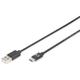 USB-Kabel usb 2.0 usb-c® Stecker, usb-a Stecker 1.80 m Schwarz Geschirmt AK-300154-018-S - Digitus