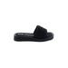 Beach By Matisse Sandals: Slide Platform Casual Black Solid Shoes - Women's Size 7 - Open Toe