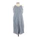 Lands' End Casual Dress High Neck Sleeveless: Gray Dresses - Women's Size X-Small