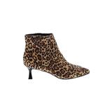 Kenneth Cole REACTION Ankle Boots: Brown Leopard Print Shoes - Women's Size 7 1/2 - Pointed Toe