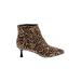 Kenneth Cole REACTION Ankle Boots: Brown Leopard Print Shoes - Women's Size 7 1/2 - Pointed Toe