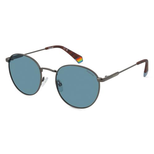 Polaroid PLD 6171/S Unisex-Sonnenbrille Vollrand Oval Metall-Gestell, grau