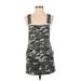 Forever 21 Casual Dress - Party Square Sleeveless: Green Print Dresses - Women's Size Small