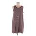 Sonoma Goods for Life Casual Dress - Shift Scoop Neck Sleeveless: Burgundy Print Dresses - Women's Size Medium