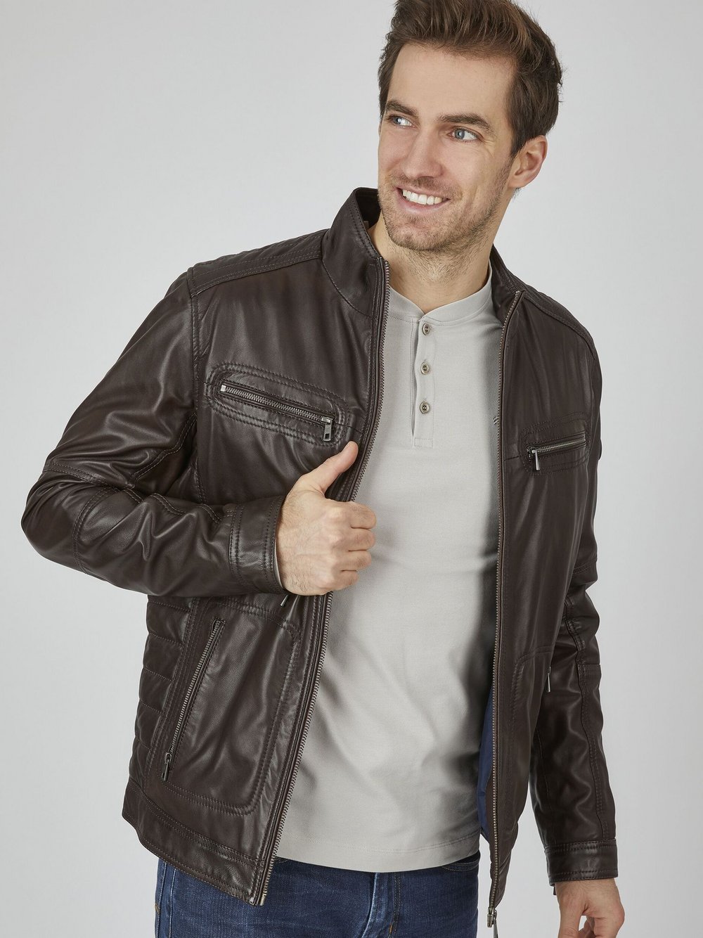 Bugatti Lederjacke Herren braun, 52 Image