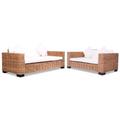 15 Pz Set Sofa in Rattan Naturale VD17122 - Hommoo