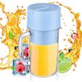 Decdeal - Frullatore portatile per frullati e frullati, mini frullatore da 340 ml con manico, 6