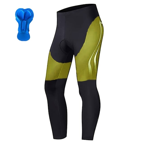 Herren Grafik Fahrradhose Fahhrad Unterteile Mountainbike MTB Straßenradsport Sport 3D-Polster Radfahren Schnelltrocknend Feuchtigkeitsableitend Schwarz Gelb Spandex Bekleidung Fahrradbekleidung Image
