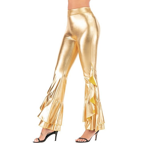1980er Hip Pop Schlaghosen Abba-Kostüm Einfarbig Kostüm Damen Karnevalskostüm Karneval Abschlussball Leistung Pride Parade Erwachsene Hose Image