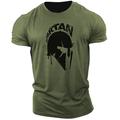 Herren Buchstabe Grafikdrucke T Shirt Grafischen T-Shirt 100% Baumwolle Kurzarm Grafik Hemd Weiß Grün Kaffee Bequemes T-Shirt Outdoor Straße Modedesigner-Kleidung