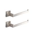 2 pcs porte-serviette anneau de serviette de bain porte-serviettes de salle de bain cuisine carré porte-serviettes cintres en acier inoxydable mural 2 pack nickel brossé or noir chrome