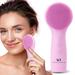 Facial Cleansing Brush - for Deep Cleansing Gentle Exfoliating and Massaging - Waterproof and Rechargeable Face Cleanser Brush - Silicone Sonic Vibration Face Scrub Brush - Easter Gifts for Adults