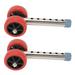 1 Pair Walker Wheels Replacement Kit Heavy Duty Universal Stainless Steel 6 Levels Height Adjustable Walker Wheels