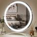 DIQIN Vanity Mirror with Lights 17 x15 LED Lighted Makeup Mirror Large Makeup Mirror with Lights Touch Sensor with 3-Color Lighting Dimmable for Vanity Desk Tabletop Bedroom
