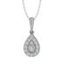 ARAIYA FINE JEWELRY 14K White Gold Diamond Composite Cluster Pendant with Gold Plated Silver Cable Chain Necklace (7/8 cttw I-J Color I2-I3 Clarity) 18