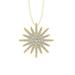 ARAIYA FINE JEWELRY 10K Yellow Gold Diamond Composite Cluster Pendant with Gold Plated Silver Cable Chain Necklace (1/2 cttw I-J Color I2-I3 Clarity) 18