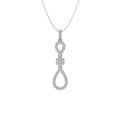 ARAIYA FINE JEWELRY Sterling Silver Lab Grown Diamond Composite Cluster Pendant with Silver Cable Chain Necklace (3/8 cttw D-F Color VS Clarity) 18