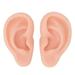 1 Pair Silicone Ear Model Soft Flexible Simulation Ear Model for Earrings Display Ear Piercing Exercise Light Skin Color