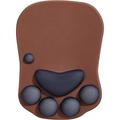 Cat Paw Mouse Pad Ergonomic Mouse Pad Mouse Mat with Wrist Support Silicone Gel Mouse Pad Cute Mouse Pad Kawaii Mouse Pad for Home/Office/Gaming Mouse Mat Brown & Black