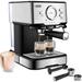 durable Espresso Machine 15 with Milk Frother Cappuccino Coffee Maker with Milk Foaming Steam Wand for Latte Mocha Cappuccino 1.5L Water Tank 1100W Black1