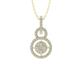 ARAIYA FINE JEWELRY 14K Yellow Gold Lab Grown Diamond Composite Cluster Pendant with Gold Plated Silver Cable Chain Necklace (1/2 cttw D-F Color VS Clarity) 18