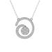 ARAIYA FINE JEWELRY 10K White Gold Lab Grown Diamond Composite Cluster Pendant with Gold Plated Silver Cable Chain Necklace (1/4 cttw D-F Color VS Clarity) 18
