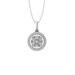 ARAIYA FINE JEWELRY 10K White Gold Diamond Composite Cluster Pendant with Gold Plated Silver Cable Chain Necklace (1/4 cttw I-J Color I2-I3 Clarity) 18