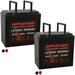 Banshee Battery 12V 55AH Lithium LiFePO4 Deep Cycle Replacement Battery Compatible with SCADA Systems AGM Solar - 2 Pack