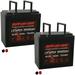 Banshee Battery 12V 55AH Lithium LiFePO4 Deep Cycle Replacement Battery Compatible with Adaptive Driving 14 Patriot - 2 Pack