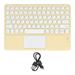 Touch Wireless Keyboard Round Keycaps Ergonomic Design Ultra Thin Smart Touch Wireless Keyboard for Tablets Laptops Yellow