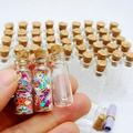 1ml 10pcs Mini Glass Jars Mason Jar Message Vials Cork Glass DIY Bottle Small Mini Stopper Bottle Transparent Glass Bottles White X4G6