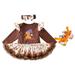 Tosmy Toddler Baby Kids Girl Romper Pumpkin Tulle Romper Dress Shoes Hairband Set Outfits Baby Clothes