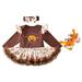 Tosmy Toddler Baby Kids Girl Romper Pumpkin Tulle Romper Dress Shoes Hairband Set Outfits Baby Clothes