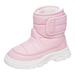 Snow Boot Children Baby Toddler Shoes Non Slip Rubber Sole Outdoor Toddler Walking Shoes Outfit Pink 3.5 Years-4 Years