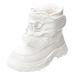 Snow Boot Children Baby Toddler Shoes Non Slip Rubber Sole Outdoor Toddler Walking Shoes Outfit White 2 Years-2.5 Years