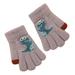 Kids Gloves Winter Soft Cartoon Dinosaur Winter Warm Knit Fingerless Mitten Kids Winter Gloves
