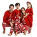 Matching Christmas Pjs For Family Christmas Tree Santa Claus Print Pajamas Christmas Sets Xmas Holiday Family Sleepwear Outfits Casual Loose Printed Long Sleeve Top and Pants Set for Unisex Kid