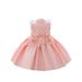 Bagilaanoe Toddler Baby Girls Formal Dress Sleeveless A-line Princess Dresses 6M 12M 18M 24M 3T 4T 5T Kids Flower Tulle Dress for Wedding Birthday Party Gown