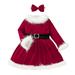 EHQJNJ Princess Dress up for Girls 4-6 Light up Toddler Baby Kids Girls Suit Christmas Party Dress Hairband Blet Set Outfits