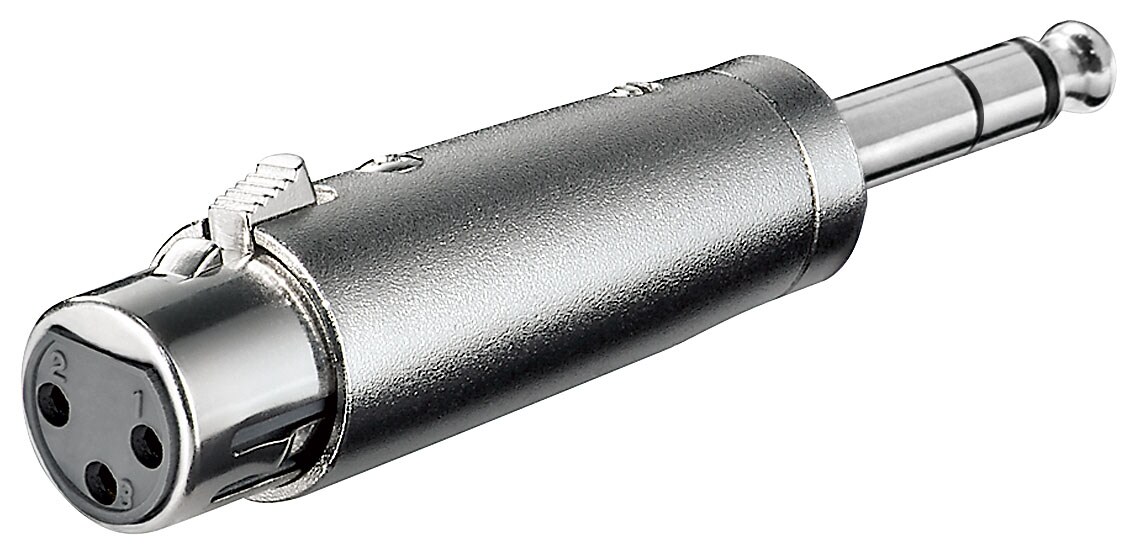 goobay XLR- Adapter 3-pol.XLR-Kupplung>6,35mm stereo Stecker Image