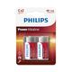 Philips Power Alkaline Batterie C Lr14 Blister*2